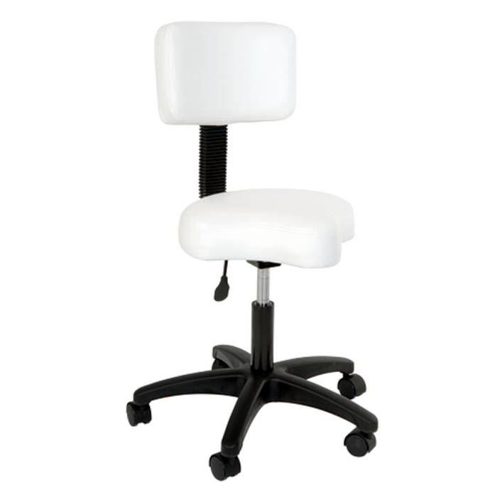 Silhouet-Tone Contoured Air-Lift Esthetician Stool With Backrest