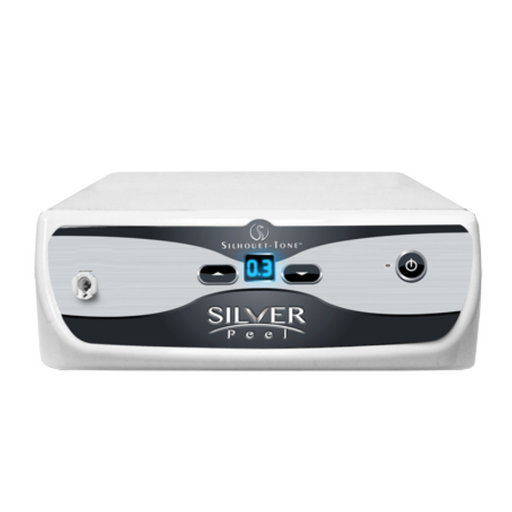 Silhouet-Tone Silver Peel Dual-Voltage Crystal-Free Microdermabrasion Device Full View