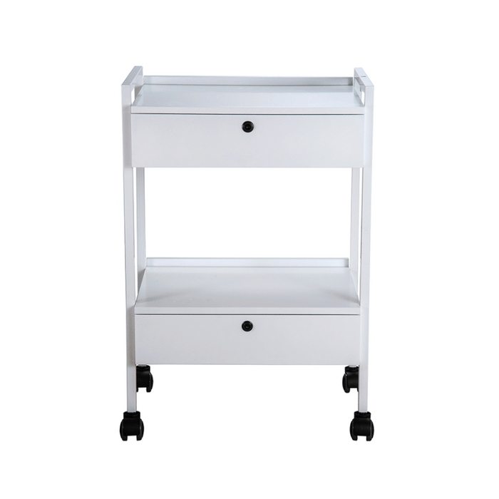 Silverfox 1019 2 Drawer Beauty Trolley Front View