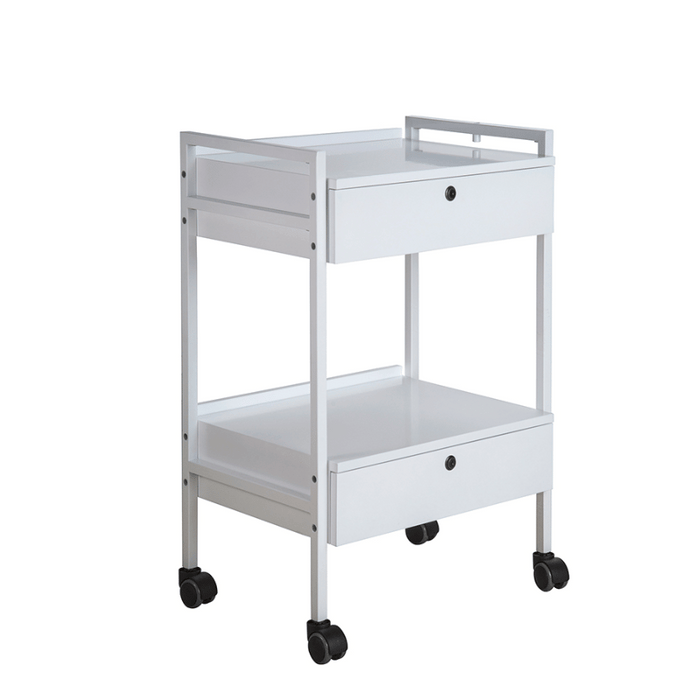 Silverfox 1019 2 Drawer Beauty Trolley Full View