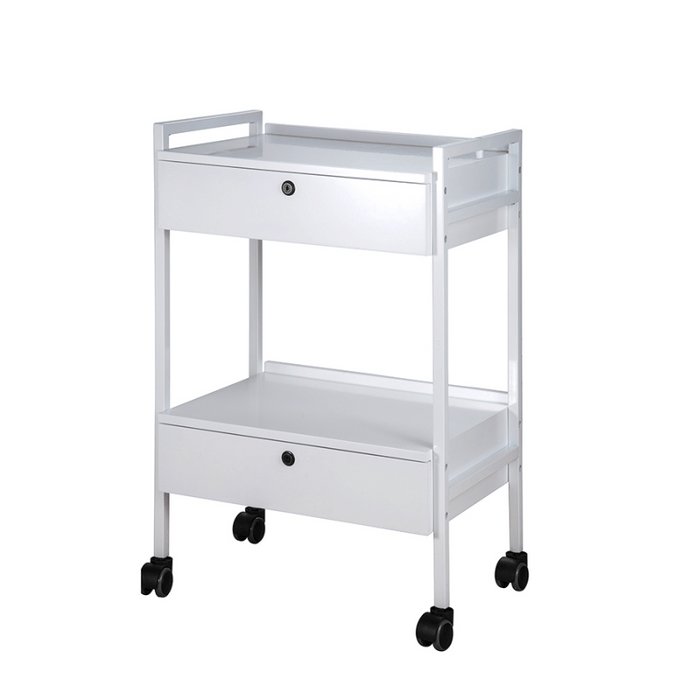 Silverfox 1019 2 Drawer Beauty Trolley 45 degrees