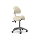 Silverfox 1025A Stool with Backrest Sand Full View