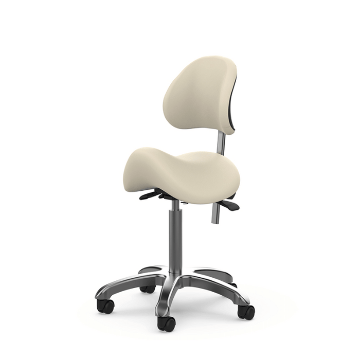 Silverfox 1025A Stool with Backrest Sand Alternate View