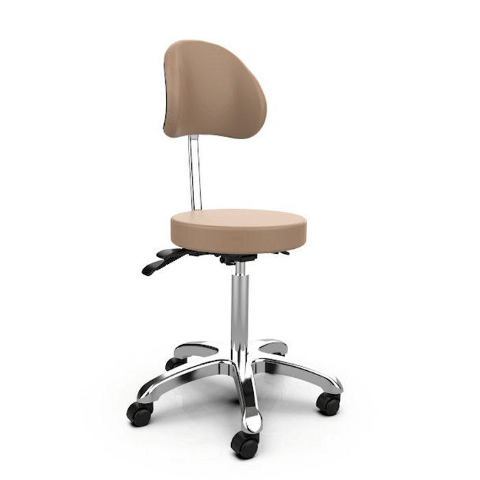 Silverfox 1025B Stool with Backrest Sand