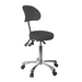 Silverfox 1025B Stool with Backrest Dark Grey