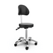 Silverfox 1025B Stool with Backrest Black