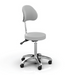 Silverfox 1025B Stool with Backrest Light Grey
