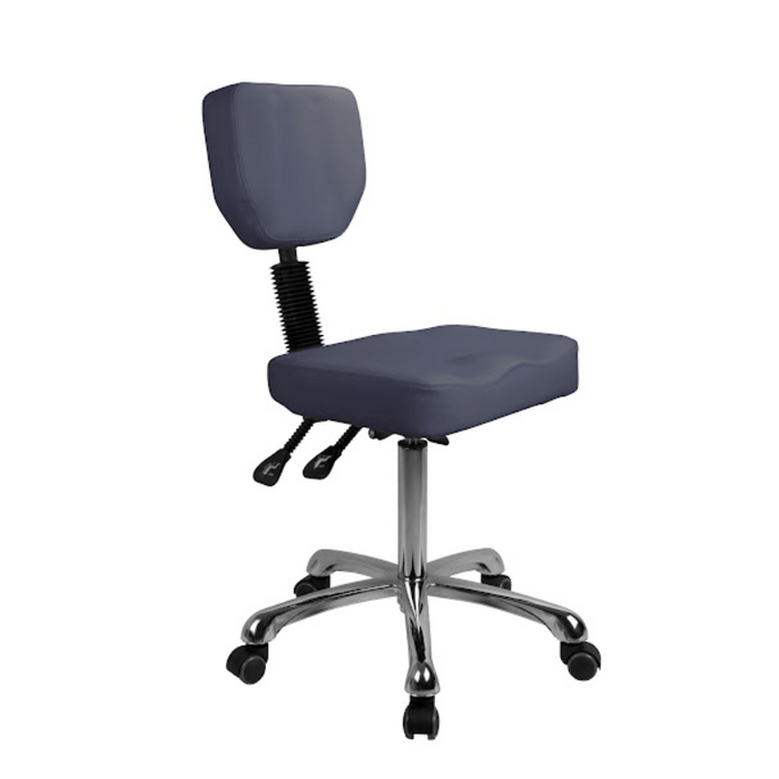 Silverfox 1030 Stool with Backrest Navy
