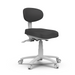 Silverfox 8C01 Stool with Backrest Black