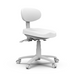 Silverfox 8C01 Stool with Backrest White